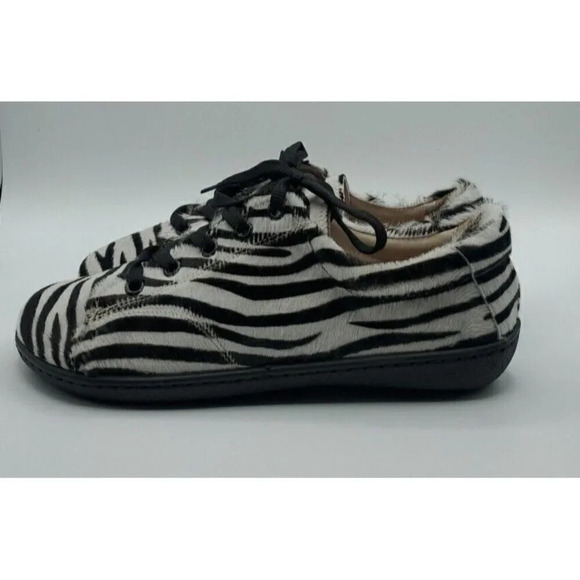 Aintap Womens Zebra SNEAKER Wide Shoes Smooth Leather Handmade US W8-8.5 /39 - Picture 6 of 14